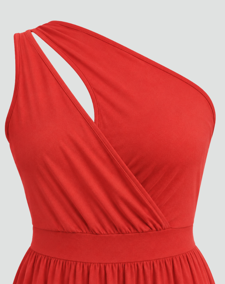 Bella Novelle one-shoulder maxi avondjurk voor dames, productfoto