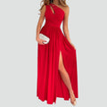 Bella Novelle one-shoulder maxi avondjurk voor dames in rood