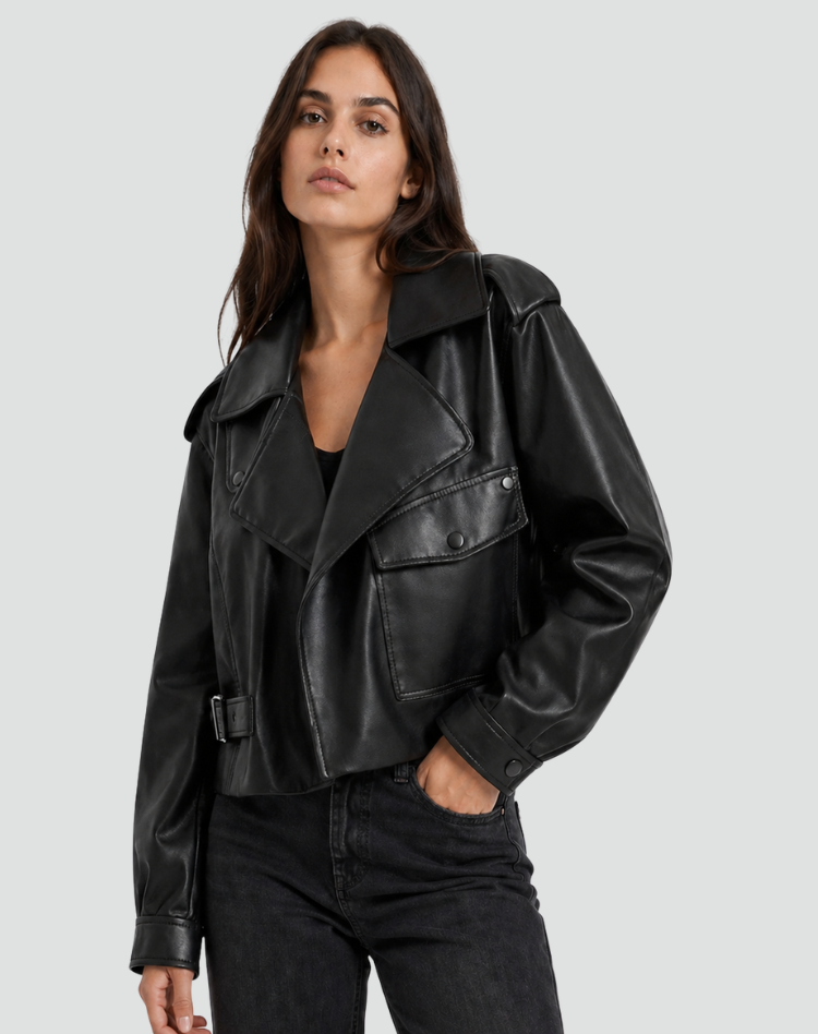 Bella Novelle bikerjack in Zwart