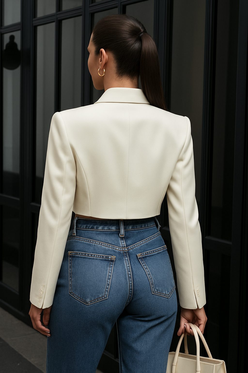 Bella Novelle cropped blazer dames, productfoto 2