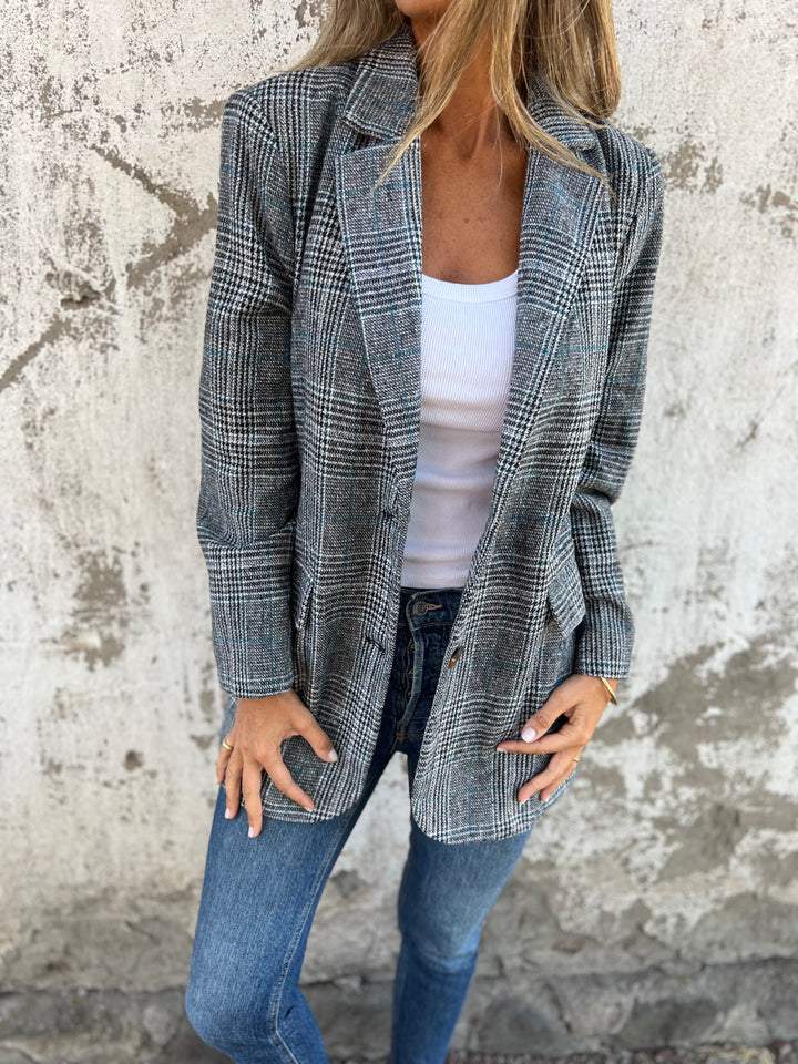 Bella Novelle geruite blazer dames, productfoto 2