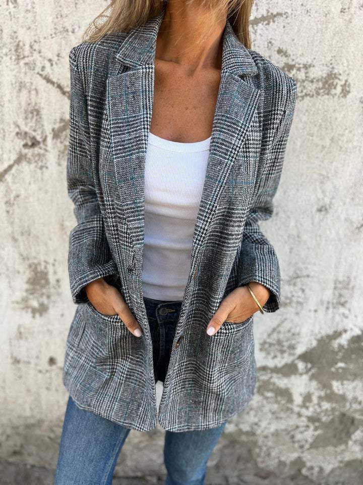 Bella Novelle geruite blazer dames, productfoto 3