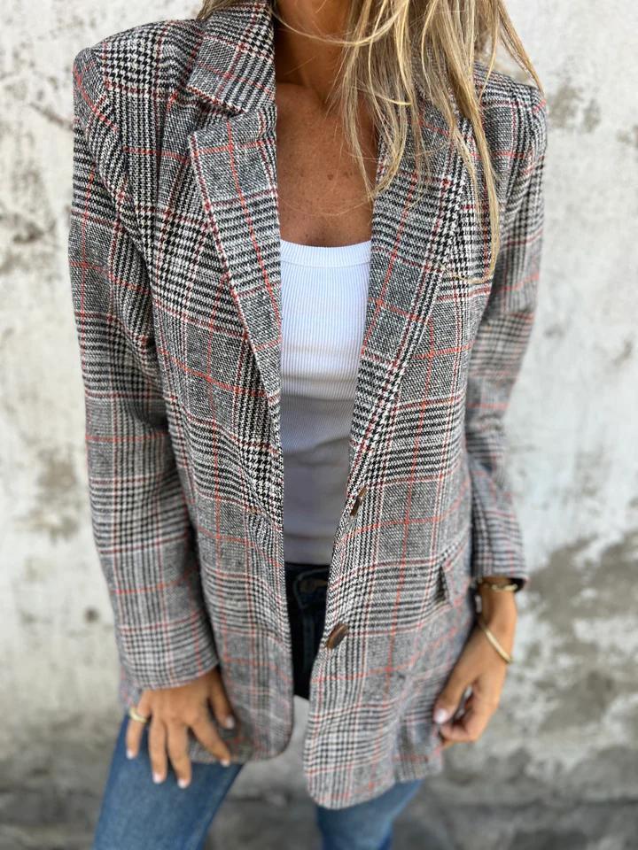 Bella Novelle geruite blazer dames, productfoto 5