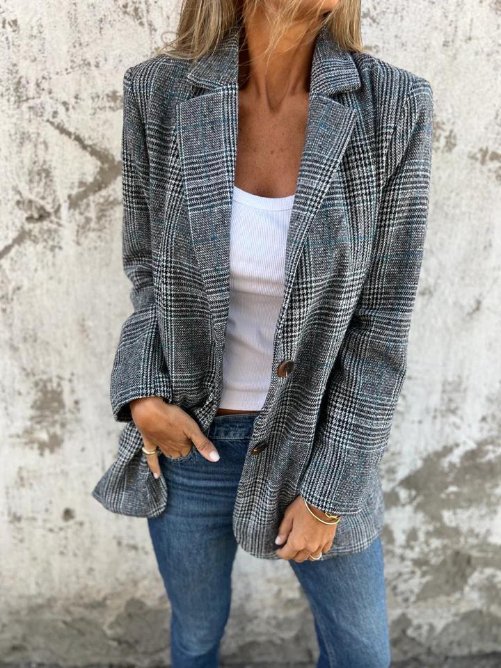 Bella Novelle geruite blazer dames, productfoto