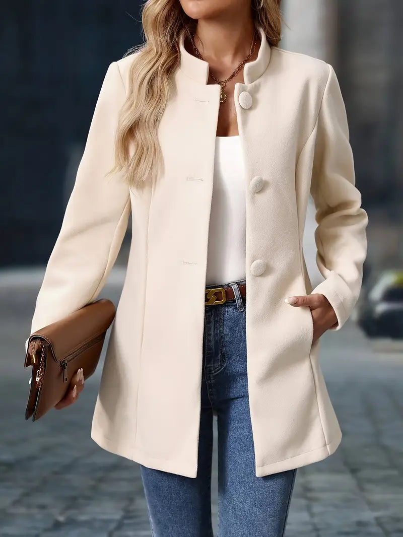 Bella Novelle lange blazer met opstaande kraag, productfoto