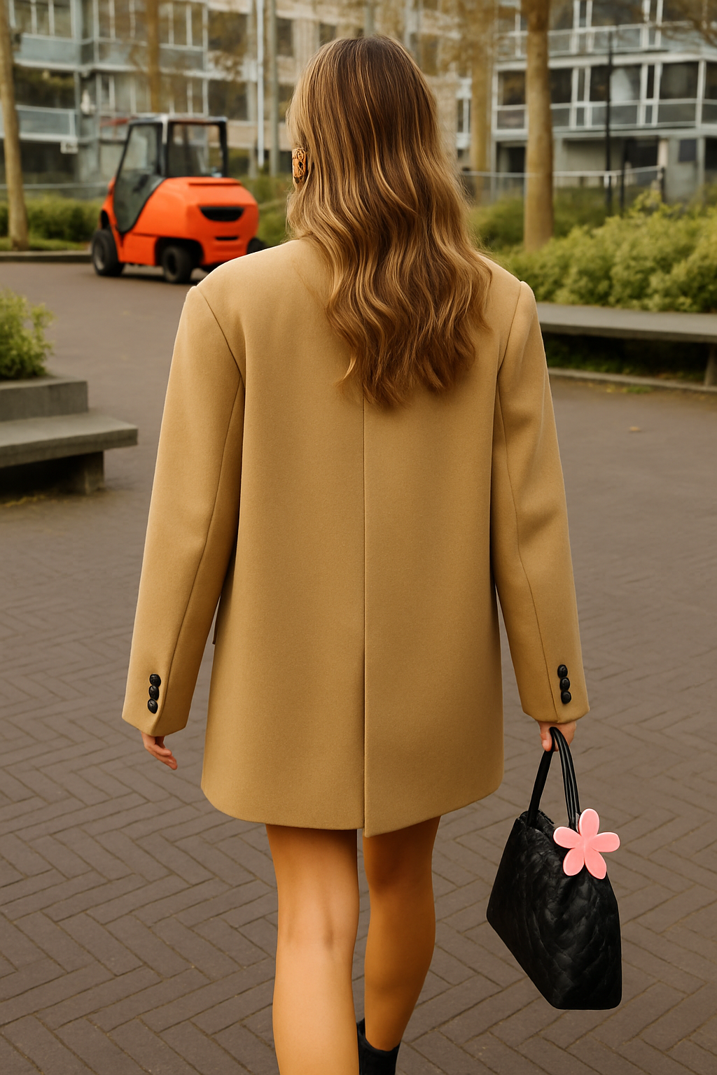 Bella Novelle lange oversized blazer dames, productfoto 2