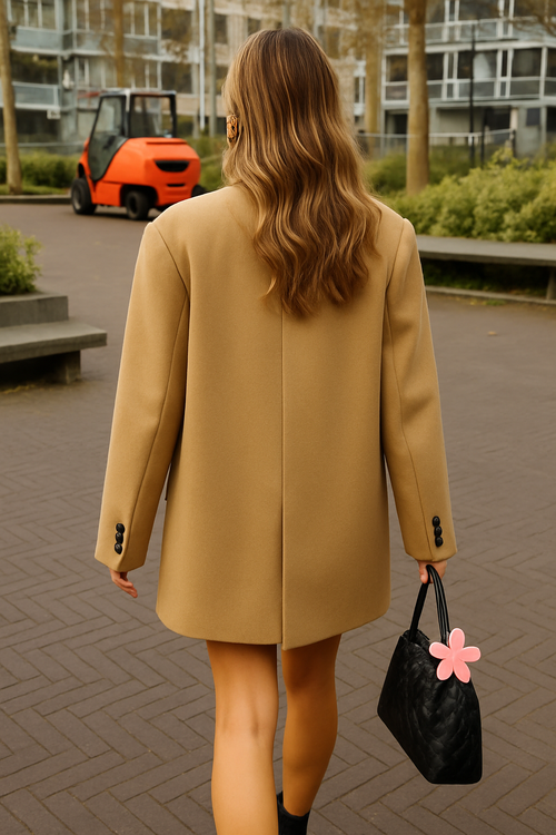 Bella Novelle lange oversized blazer dames, productfoto 2