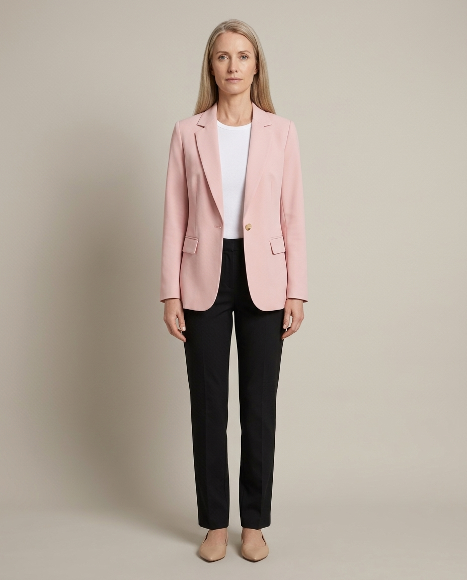 Blazer licht gestructureerd roze