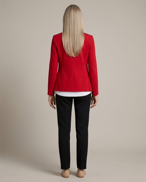 Blazer licht gestructureerd rood achteraanzicht
