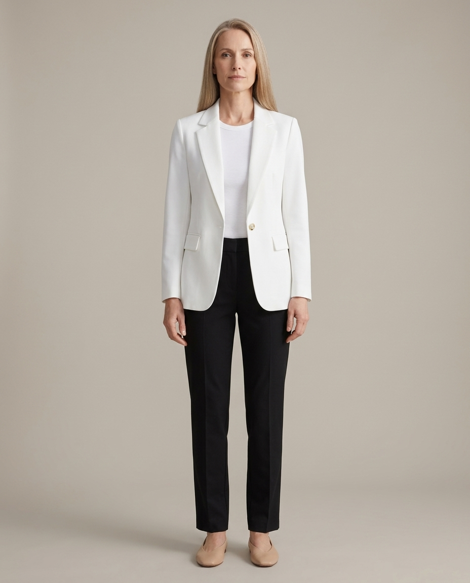 Blazer licht gestructureerd wit