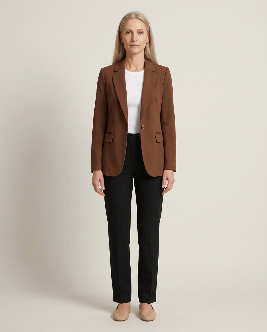 Blazer licht gestructureerd bruin