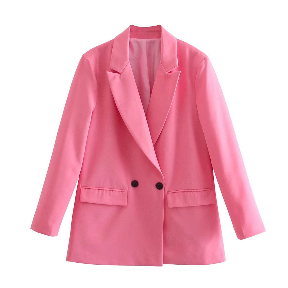 Bella Novelle damesblazer met dubbele knooprij, staande pose