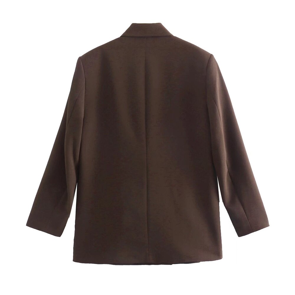 Bella Novelle damesblazer met dubbele knooprij, staande pose