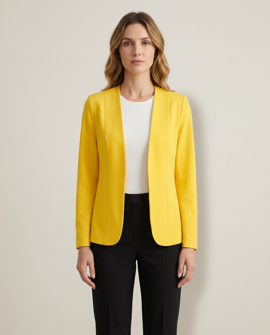 Bella Novelle open blazer in geel
