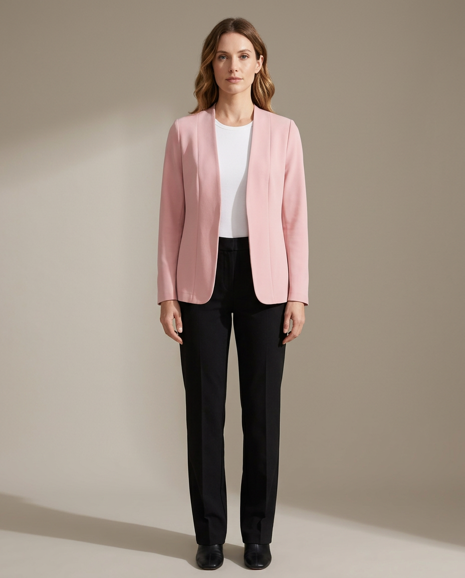 Bella Novelle open blazer in roze