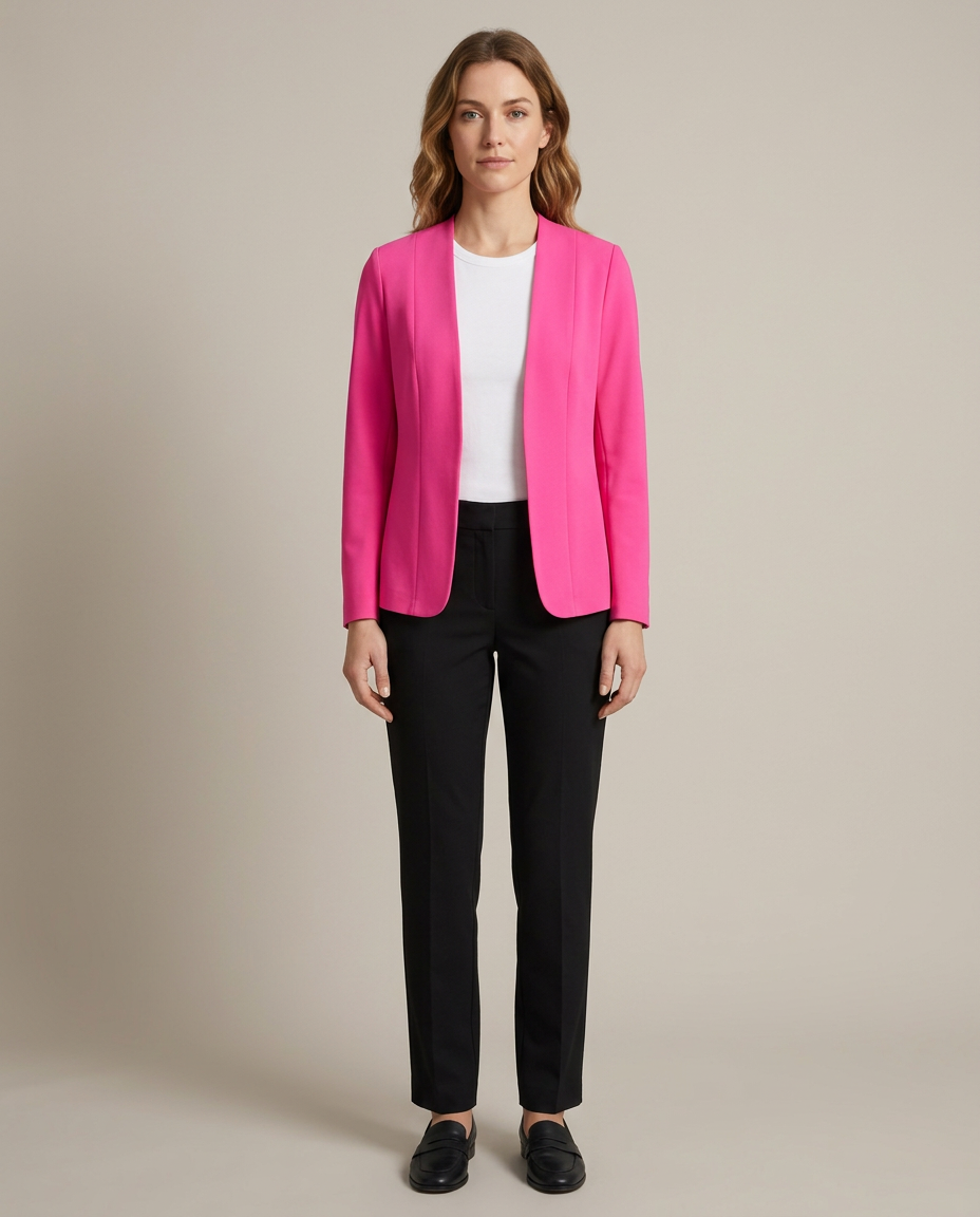 Bella Novelle open blazer in helderroze