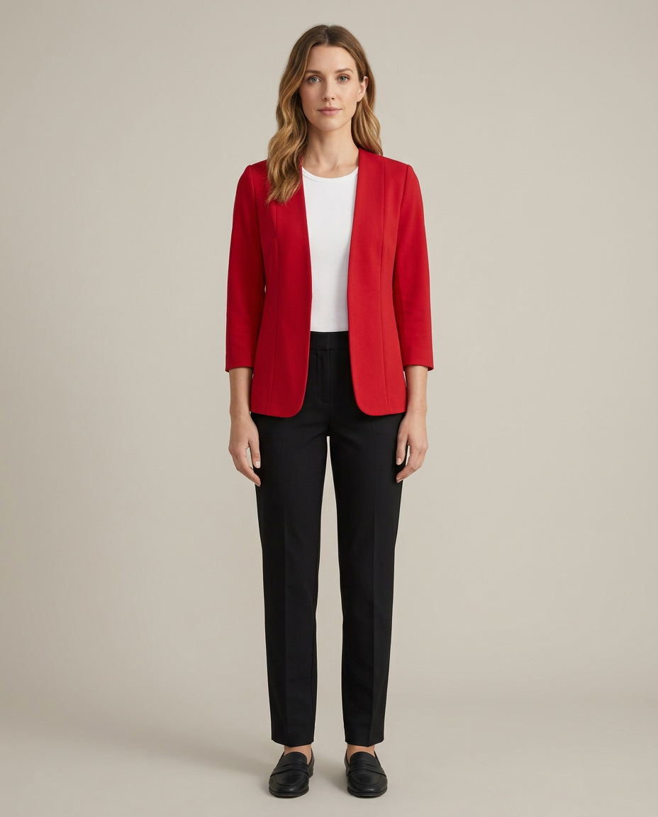 Bella Novelle open blazer in rood