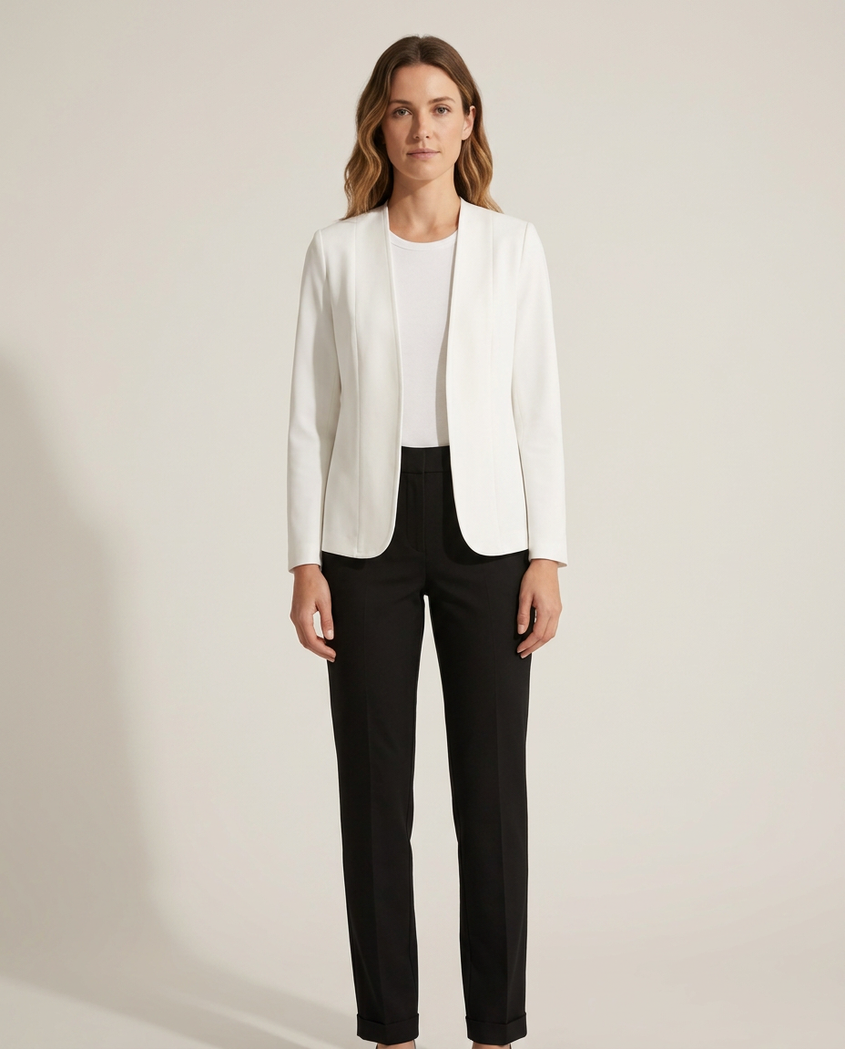 Bella Novelle open blazer in wit