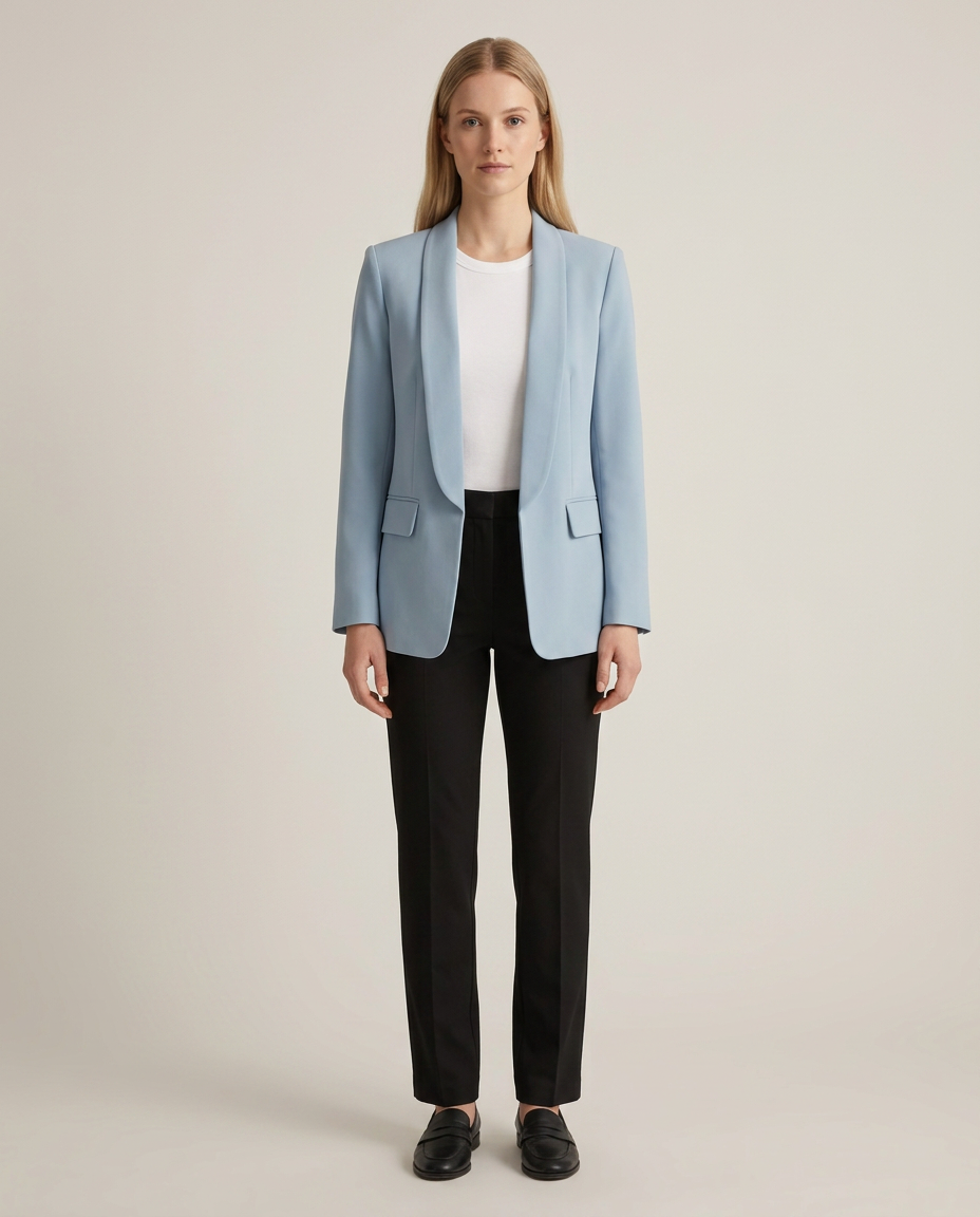 Bella Novelle slim-fit blazer in lichtblauw