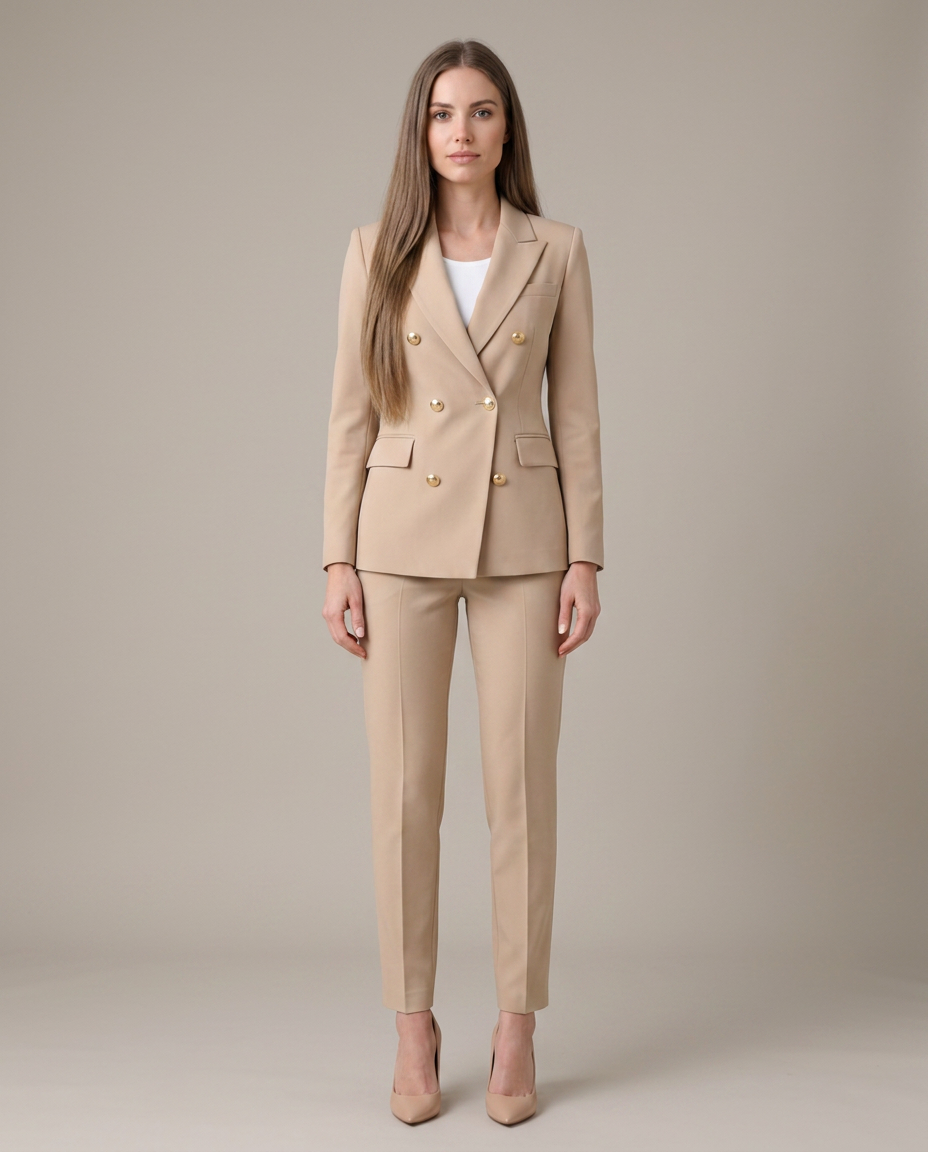 Bella Novelle blazerset in beige