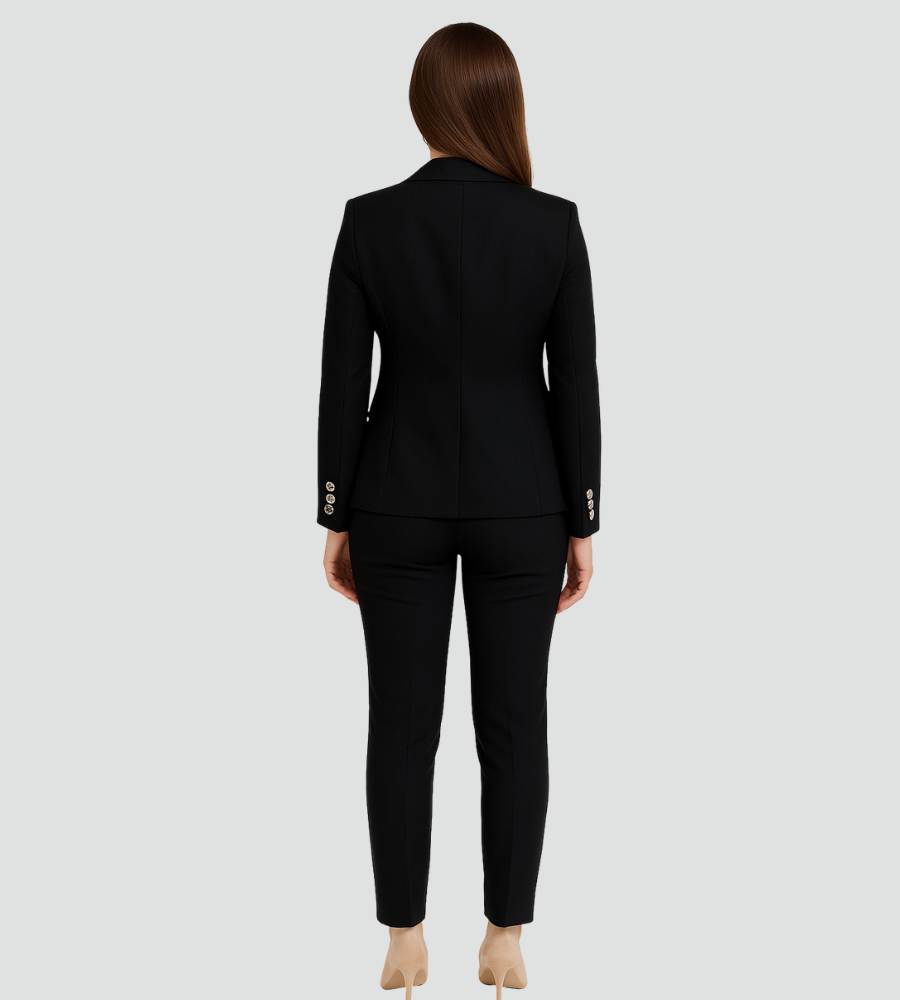 Bella Novelle dubbelrijige damesblazer met pantalon, productfoto