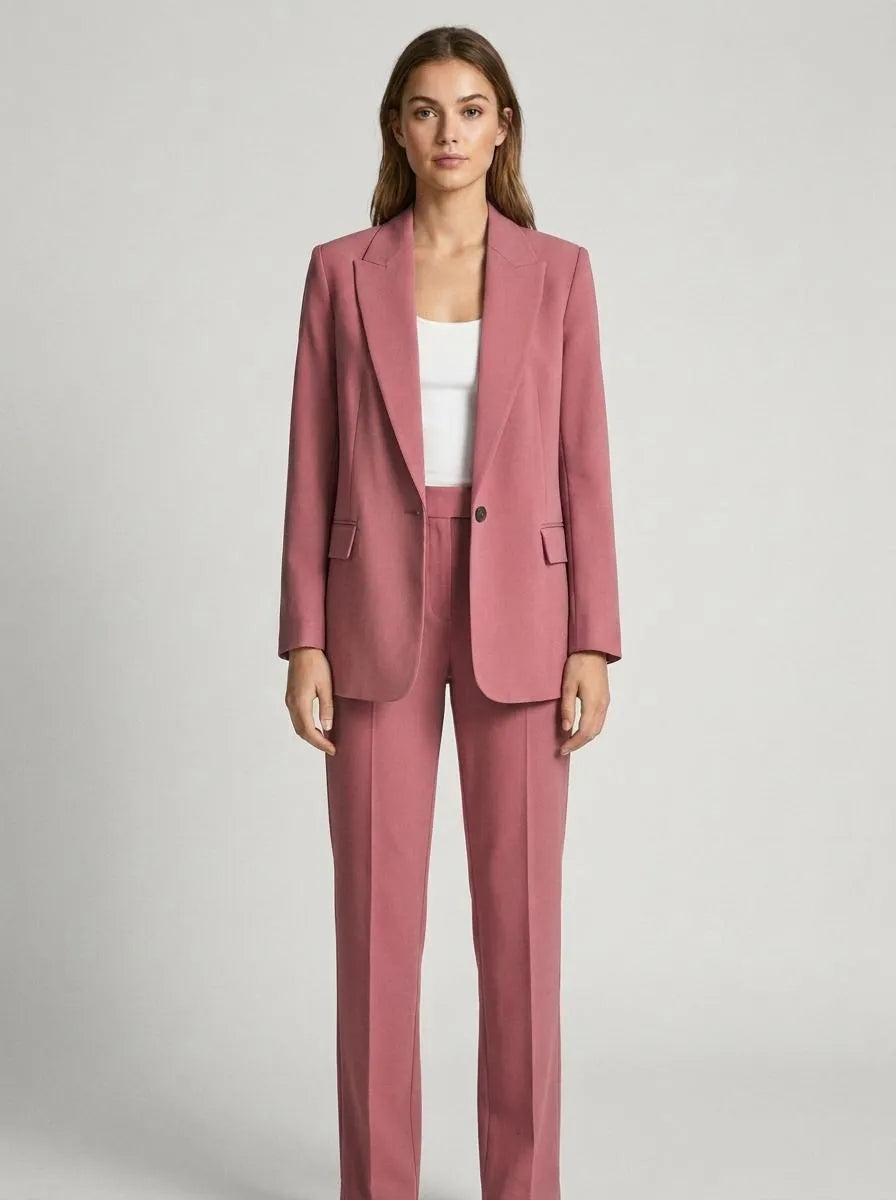 Bella Novelle Blazerset Klassieke Revers in roze