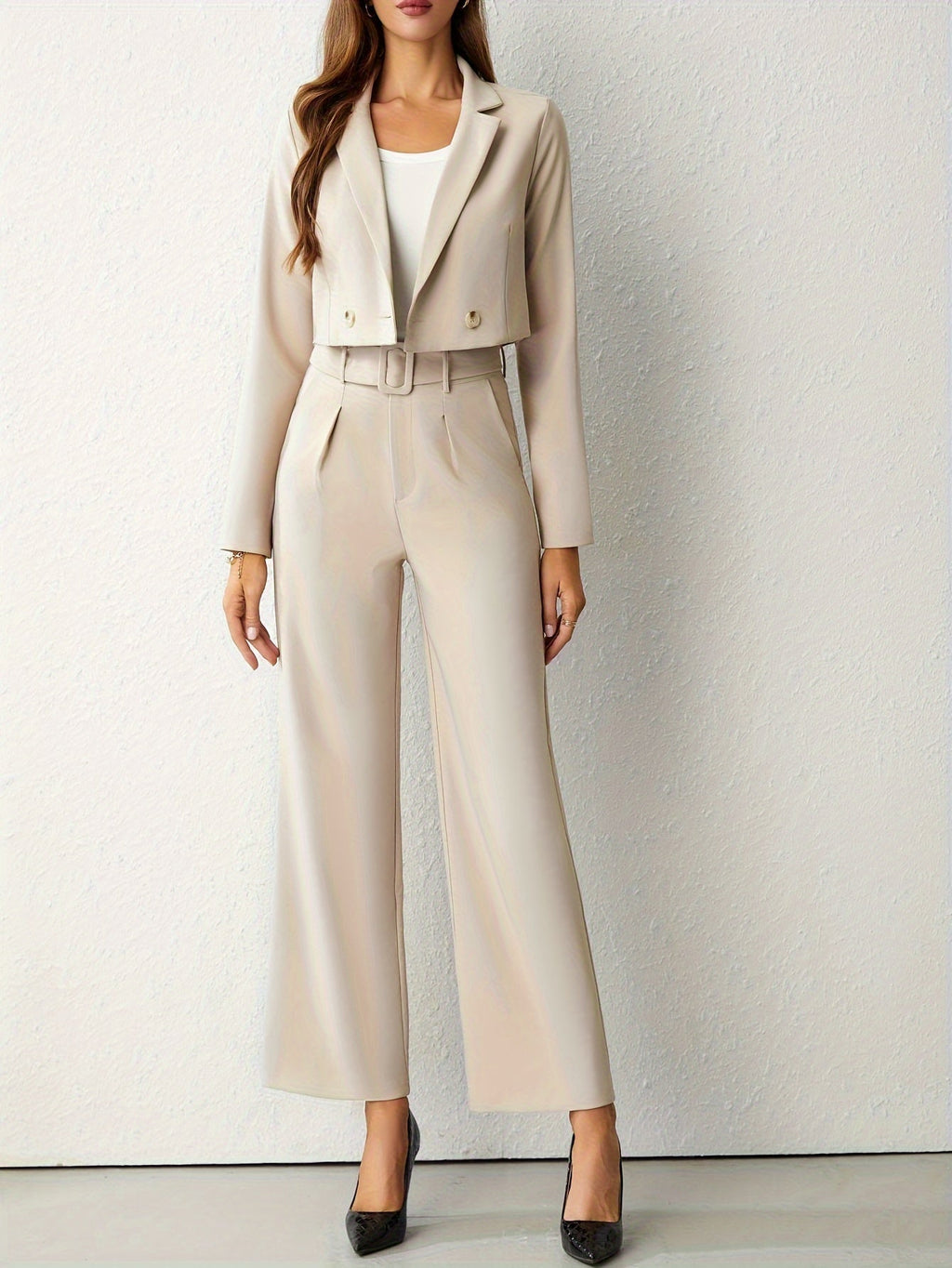 Bella Novelle blazerset in beige, productfoto