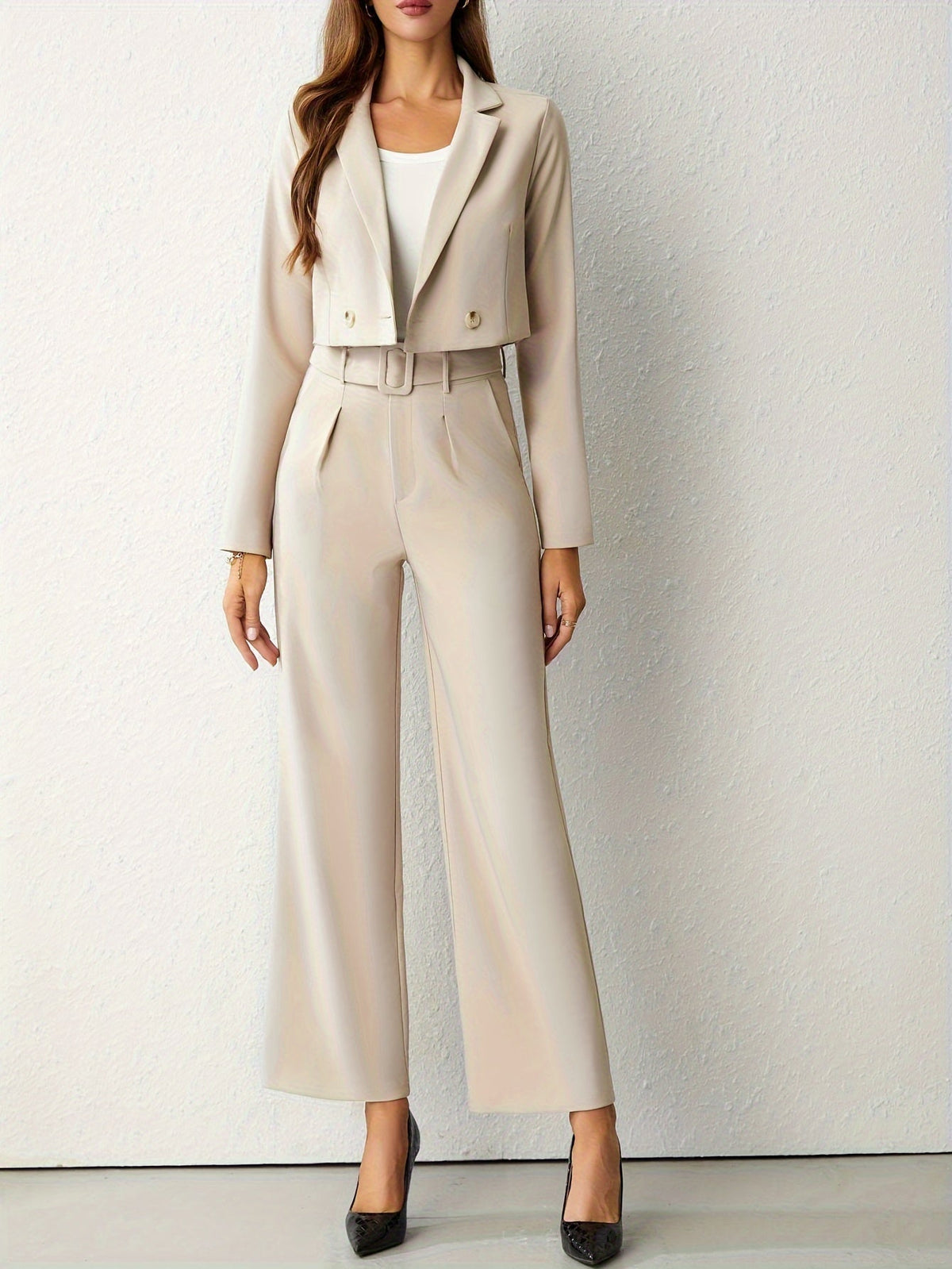 Bella Novelle blazerset in beige, productfoto
