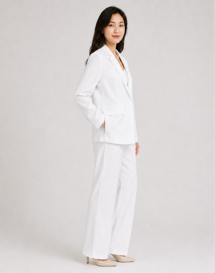 Bella Novelle damesblazerset met wijde pantalon, productfoto