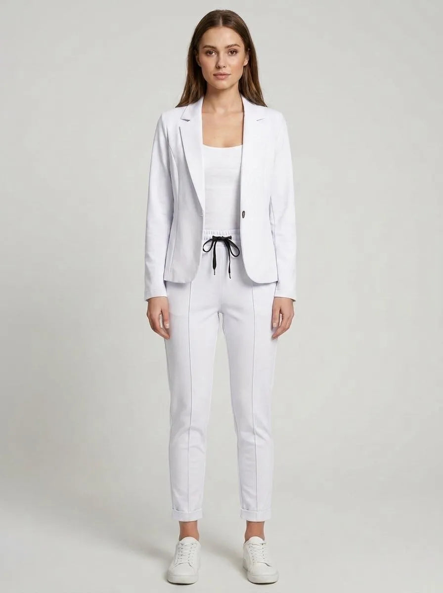 Bella Novelle Blazerset Slim Fit Broek in wit