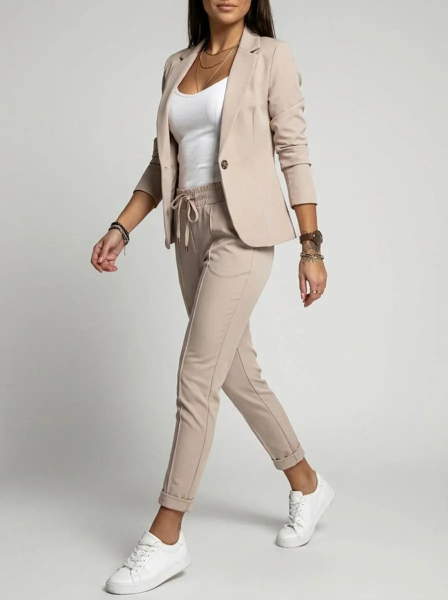 Bella Novelle Blazerset Slim Fit Broek - volledige lengte