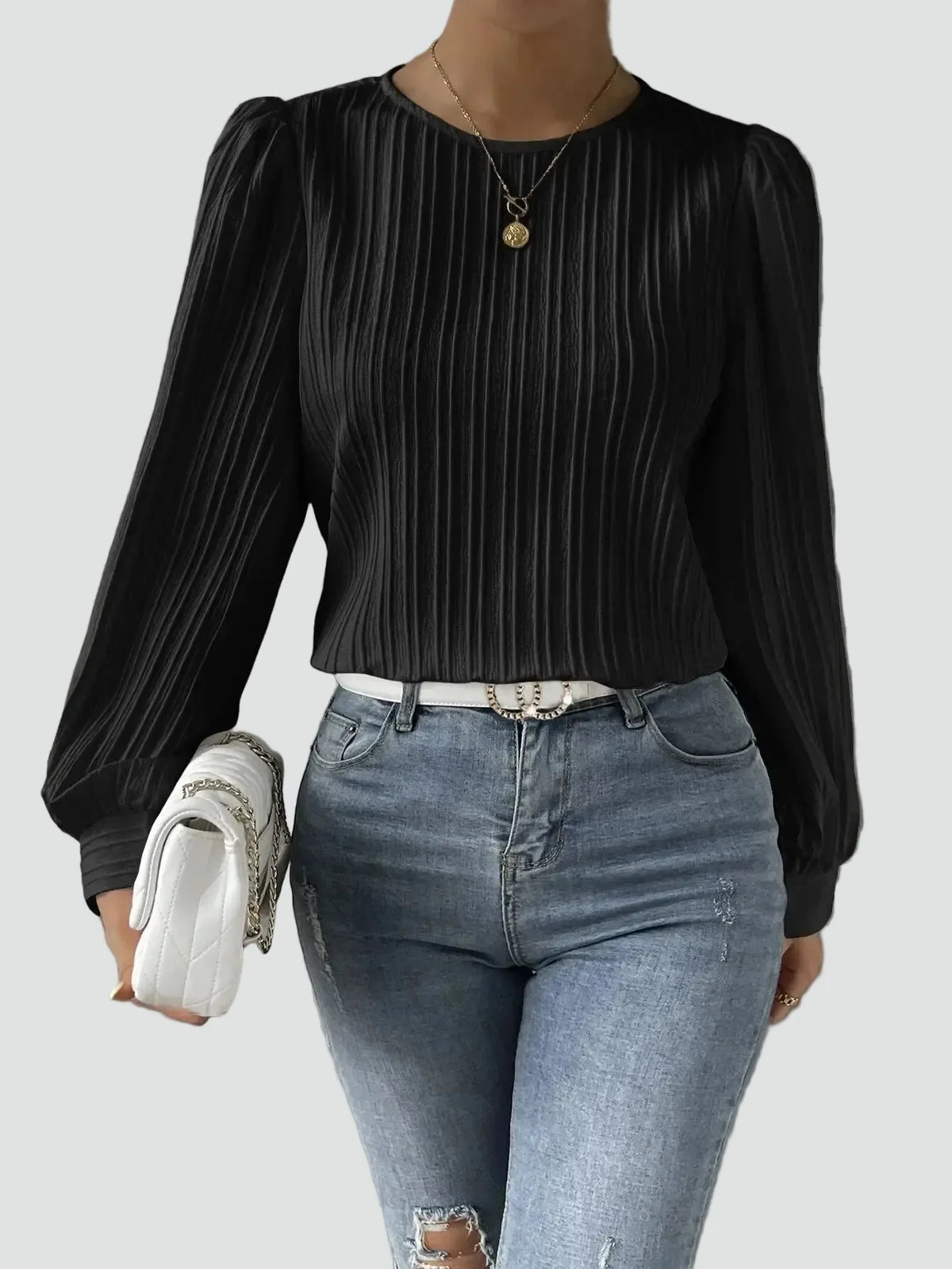 Bella Novelle blouse in Zwart