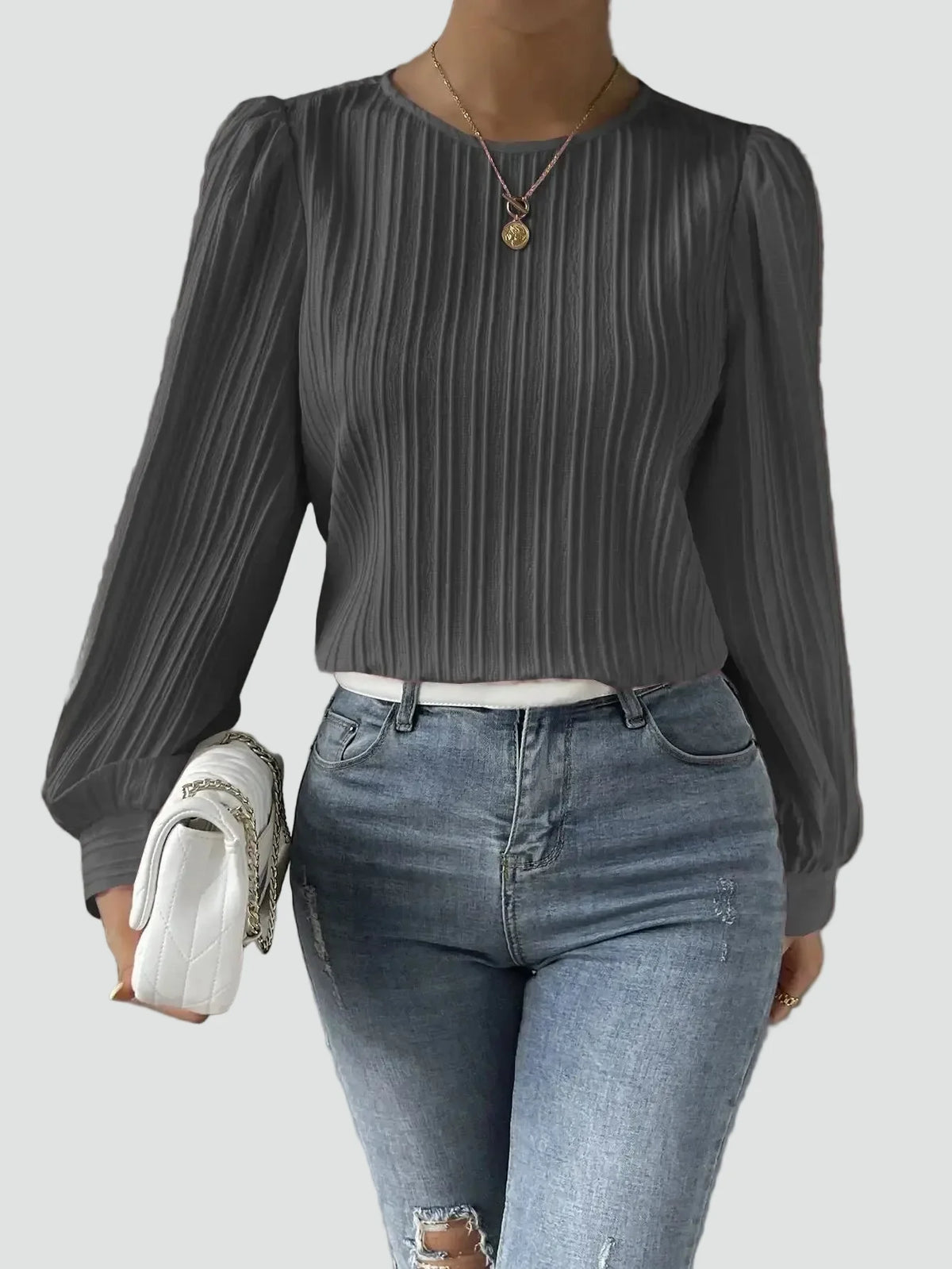 Bella Novelle blouse in Grijs
