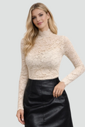 Bella Novelle kanten blouse in Goud