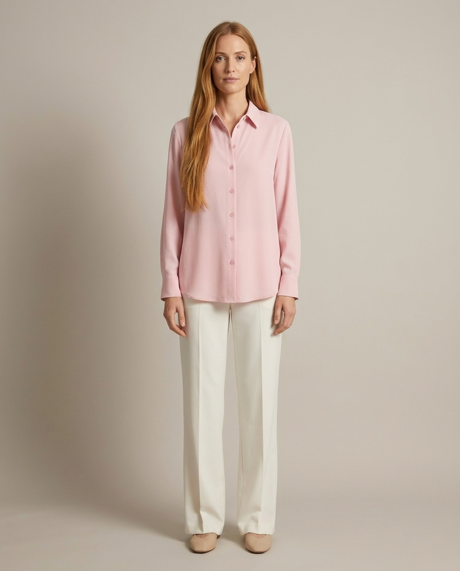 Klassieke blouse roze