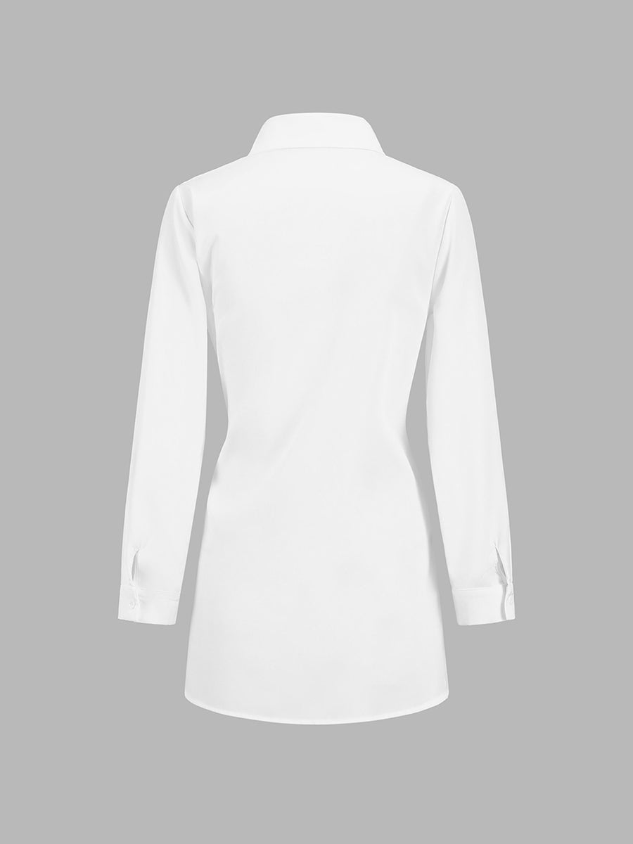 Bella Novelle lange blouse met tailleknoop, productfoto