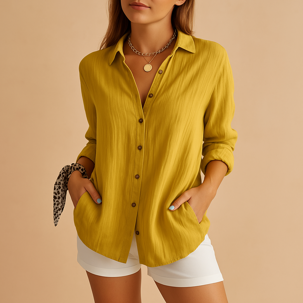 Bella Novelle blouse linnenmix dames, productfoto 2
