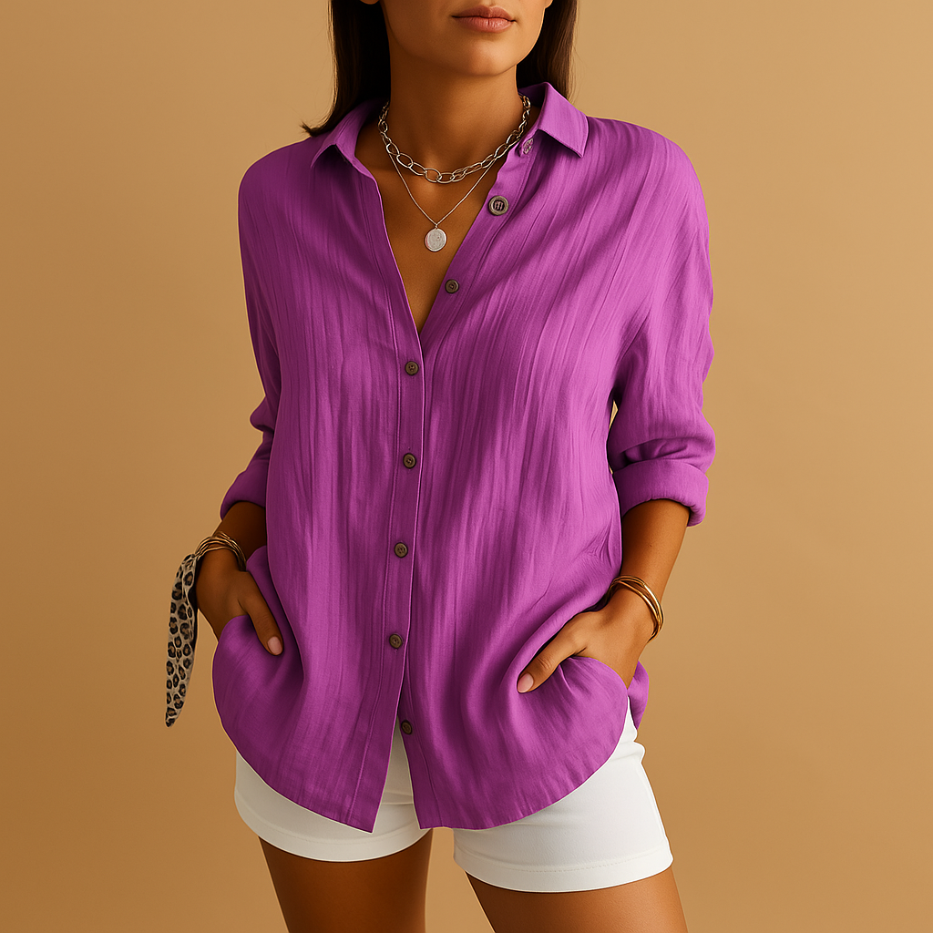 Bella Novelle blouse linnenmix dames, productfoto 9