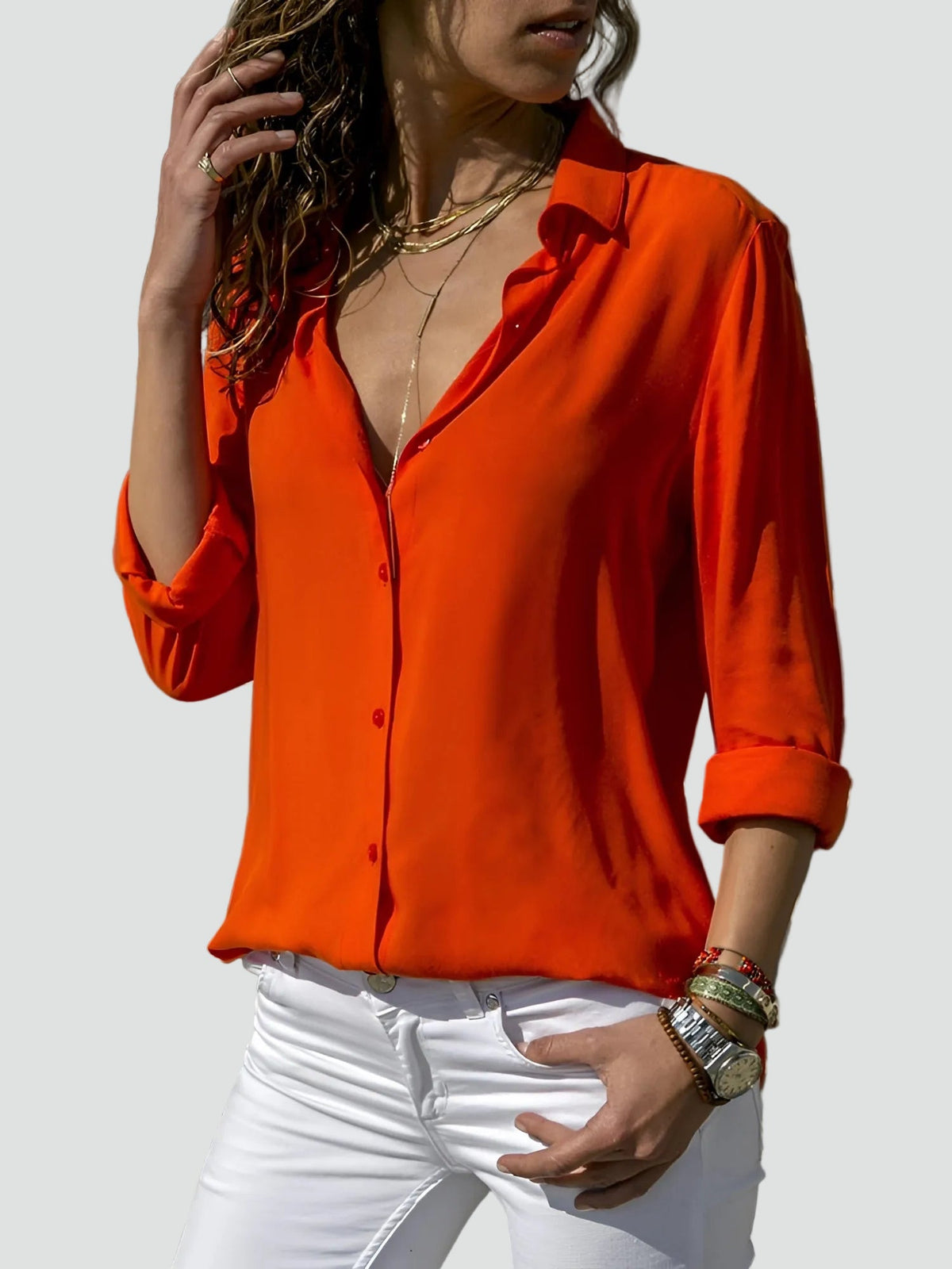 Bella Novelle losvallende damesblouse met lange mouwen, productfoto