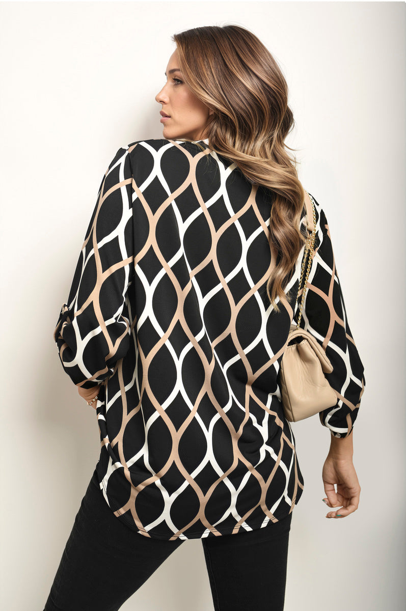 Bella Novelle blouse met print dames, productfoto 3