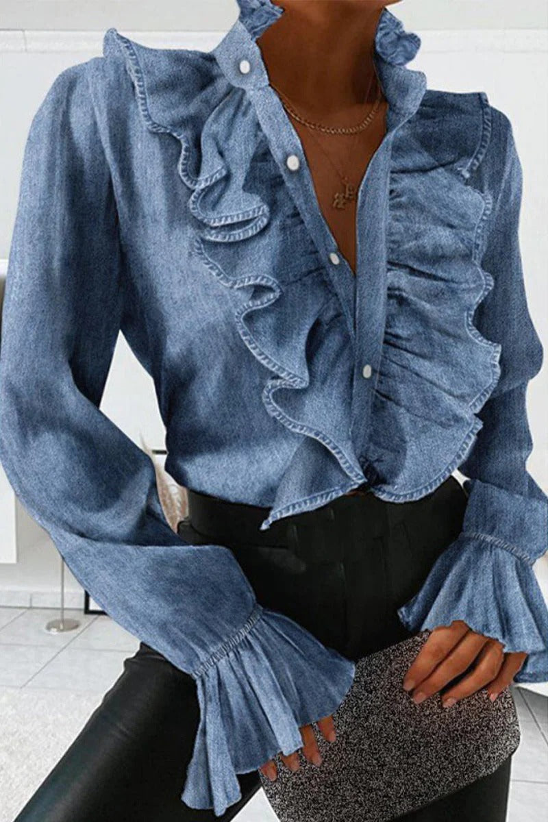 Bella Novelle blouse met ruches dames, productfoto 2