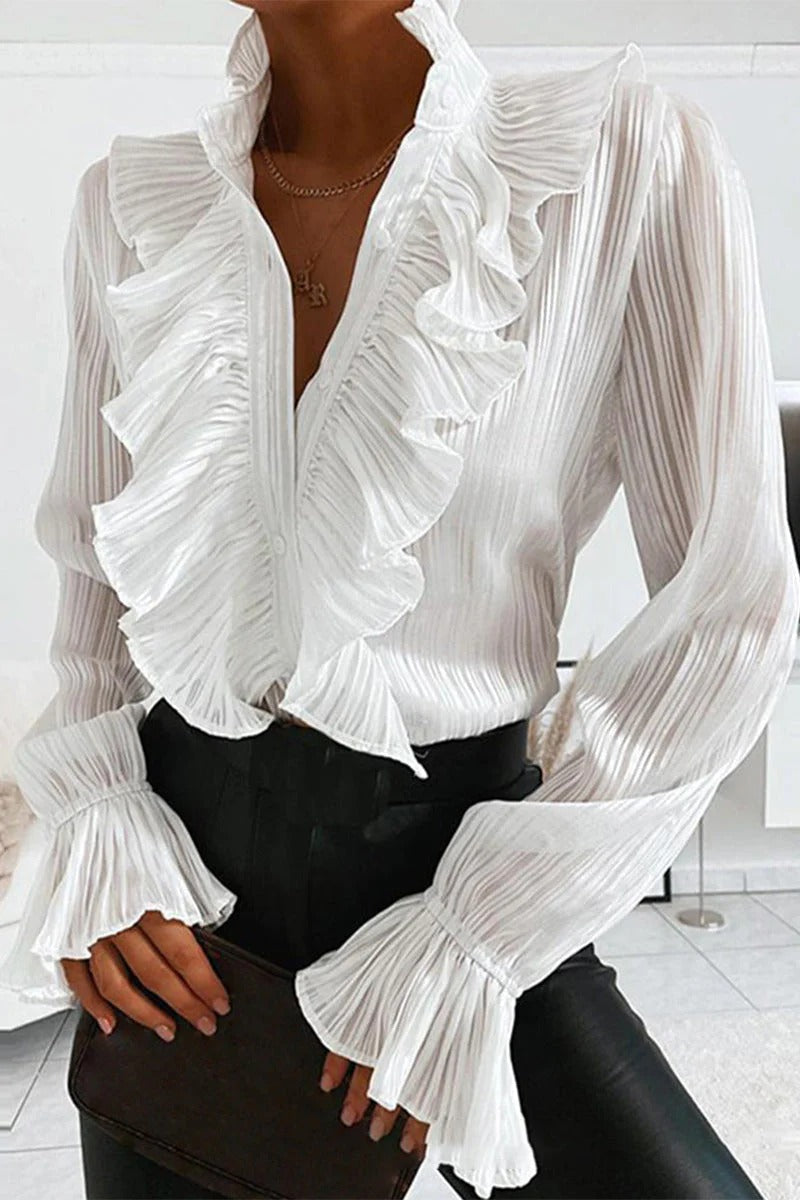Bella Novelle blouse met ruches dames, productfoto 1