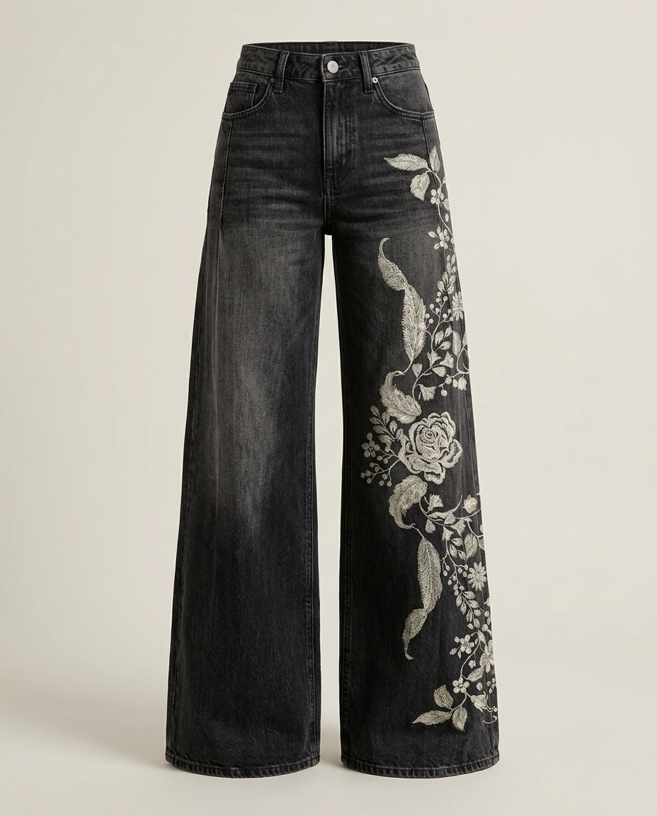 Boho vintage broek met wijde pijpen - productfoto