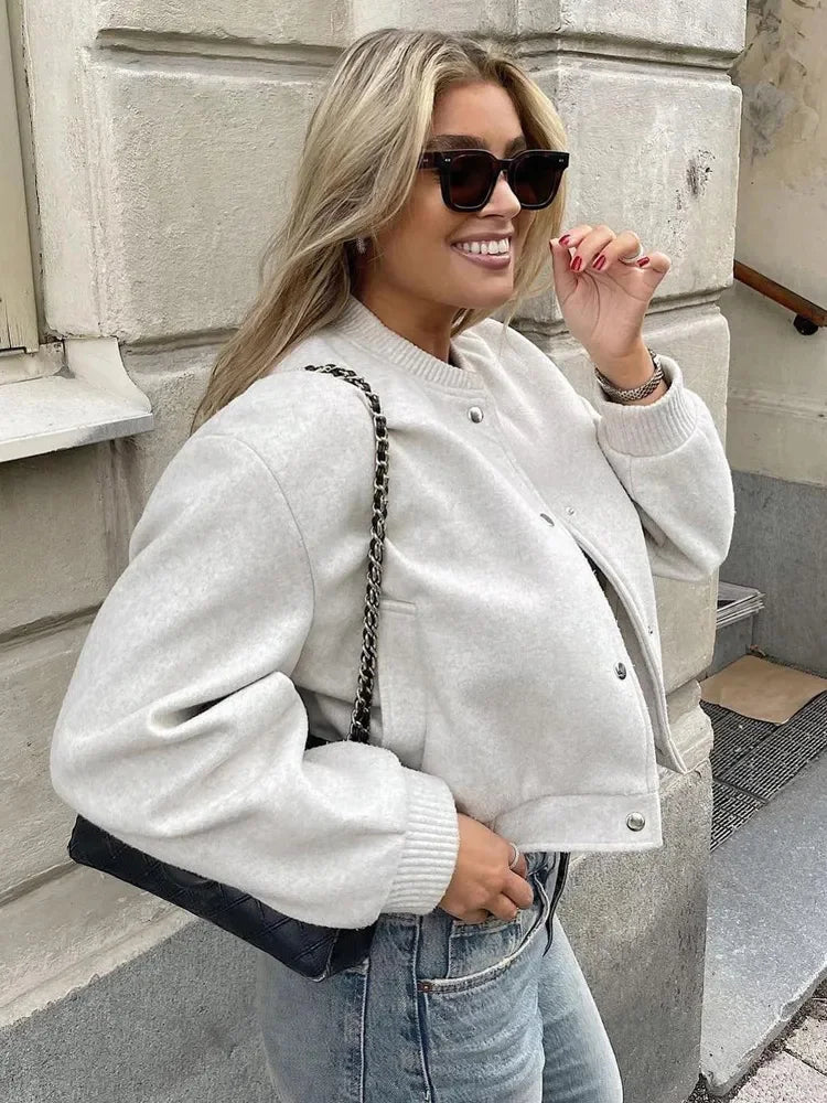 Bella Novelle cropped bomberjack dames, productfoto 2