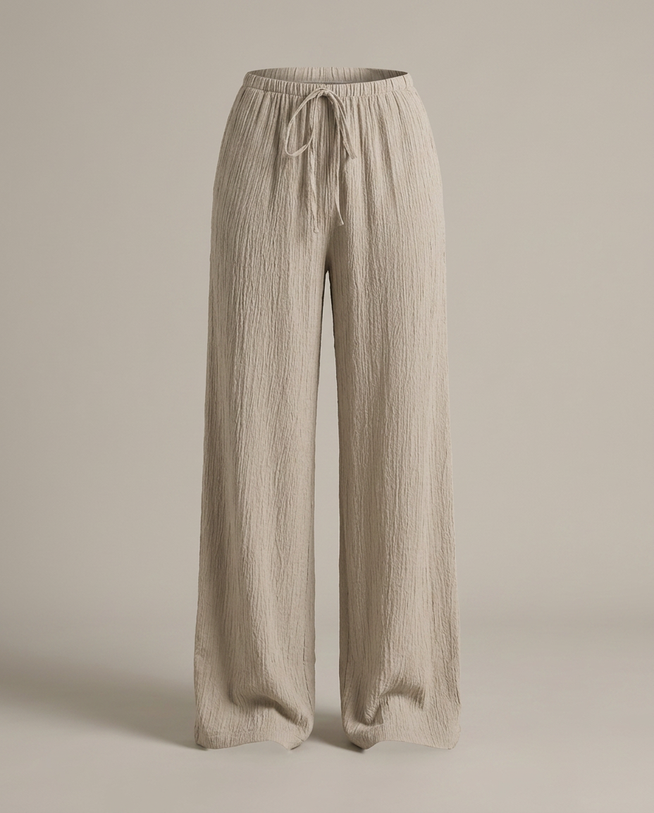 Bella Novelle wijde broek crinkle, productfoto