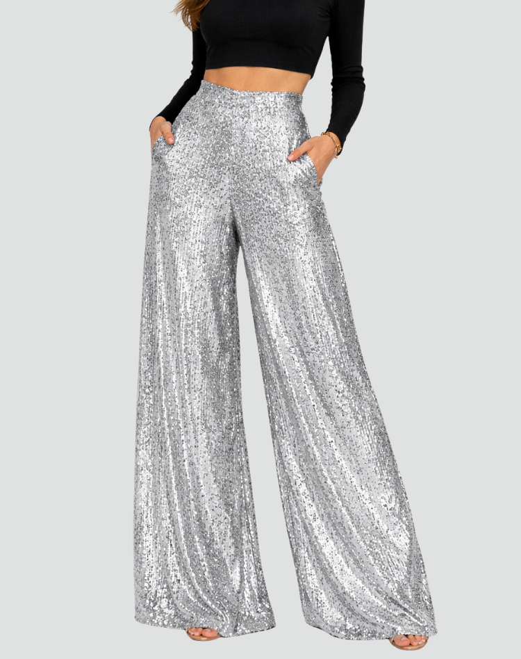 Bella Novelle broek in Zilver