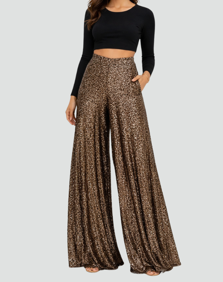 Bella Novelle broek in Bruin