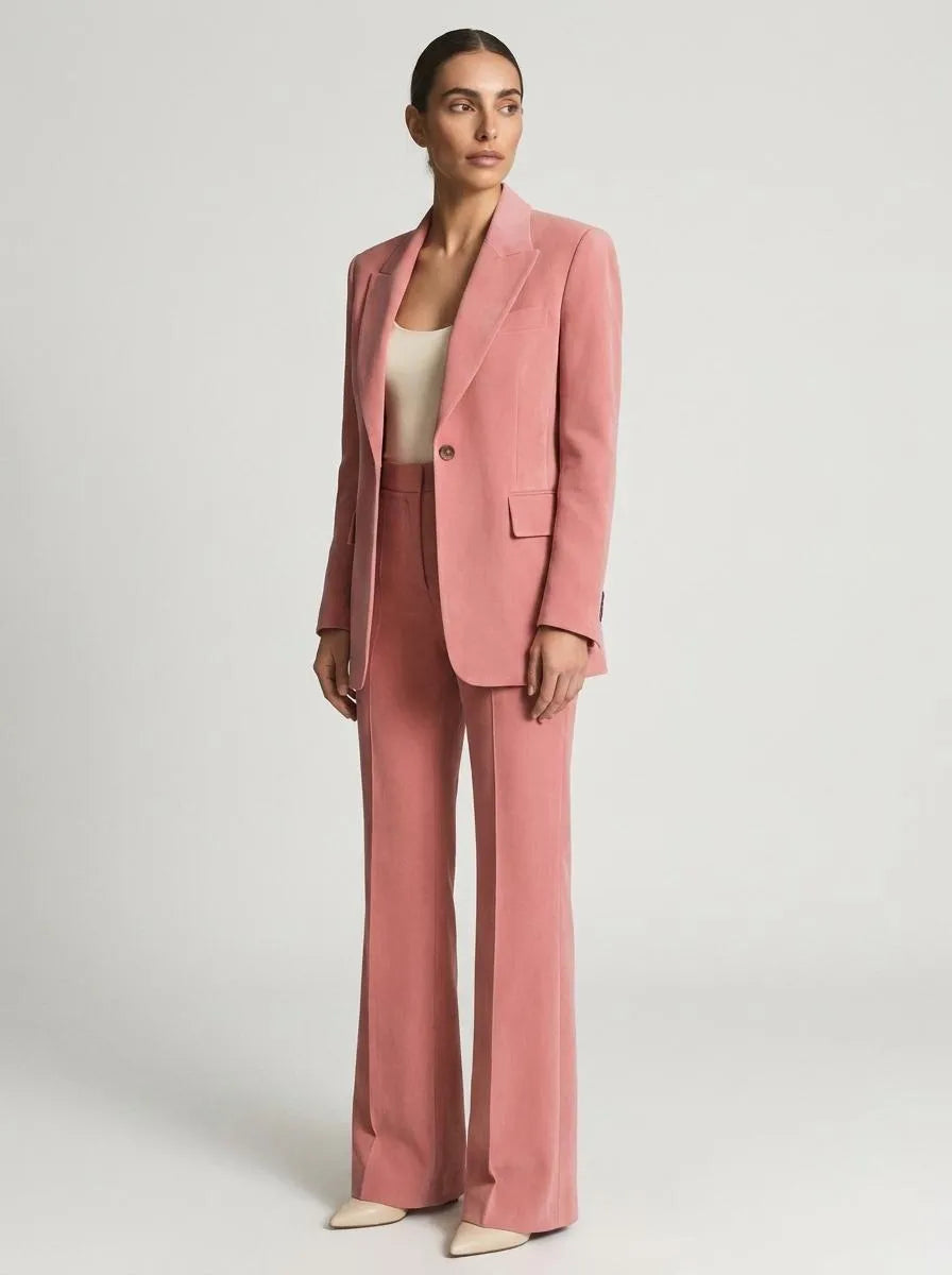 Bella Novelle Broekpak V-Hals Blazer - driekwart aanzicht