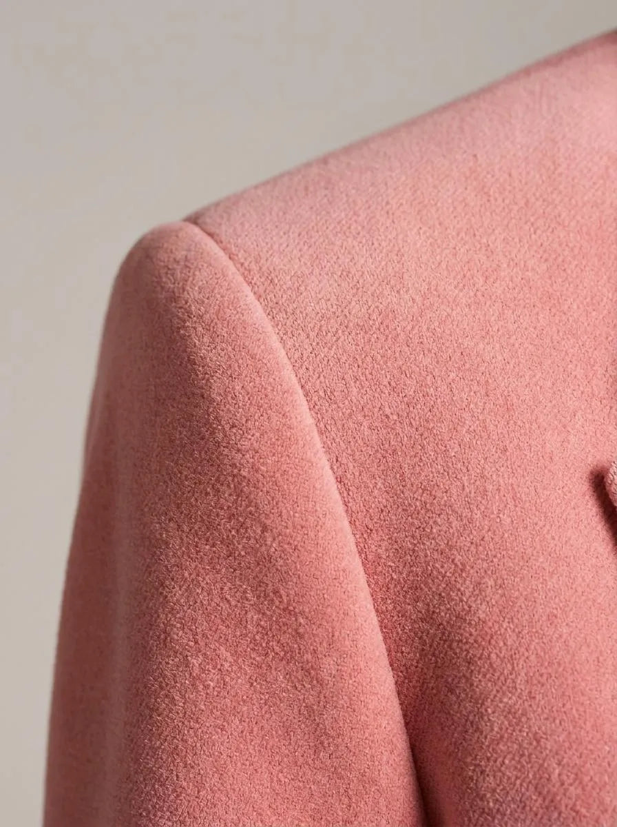 Bella Novelle Broekpak V-Hals Blazer - stofdetail