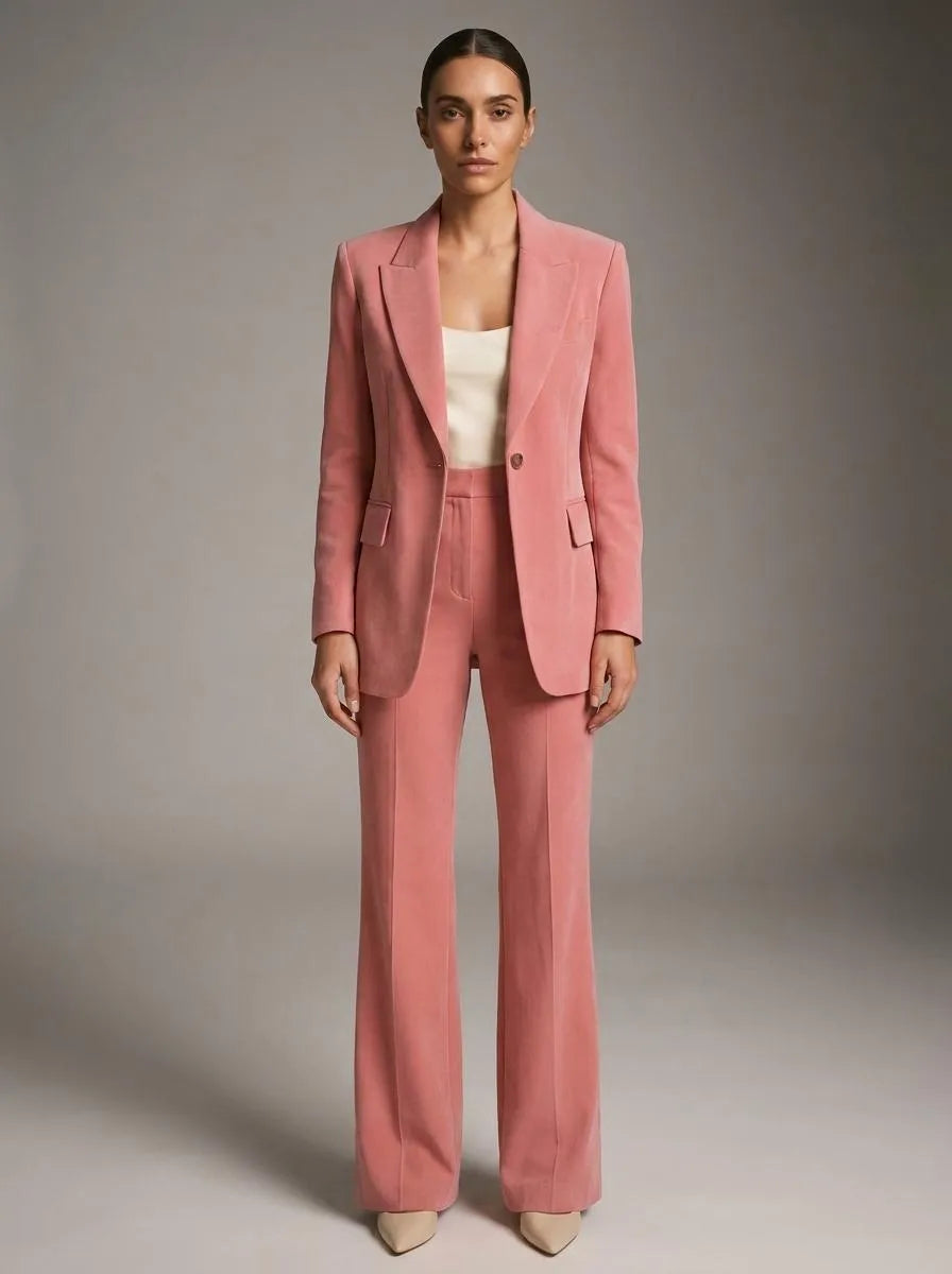Bella Novelle Broekpak V-Hals Blazer - vooraanzicht